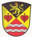 Link zur Gemeinde Grasellenbach.Das Wappen der Gemeinde Grasellenbach. Es zeigt den Hessen - L&ouml;wen. Die Lindenbl&auml;tter zeigen den Waldreichtum an und weisen auf die Siegfriedsage hin. Die Wellen zeigen die vielen Quellen im Odenwald und zeigen den Wasserreichtum der Natur .