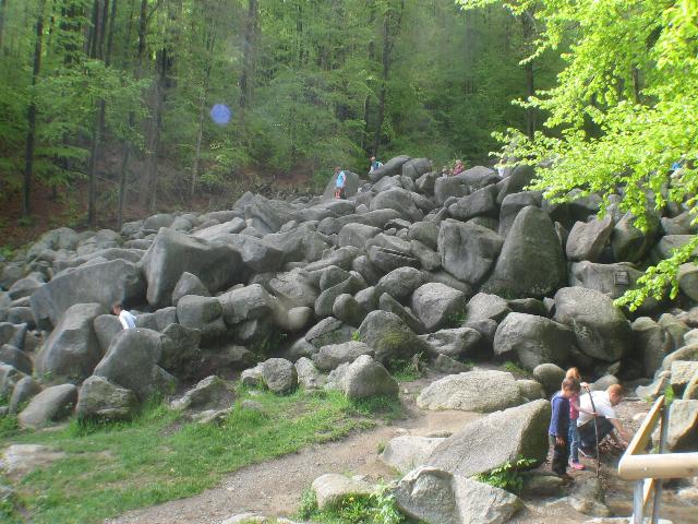 Felsenmeer von Reichenbach,bei Lindenfels.Hier haben schon die Römer Granit bearbeitet.