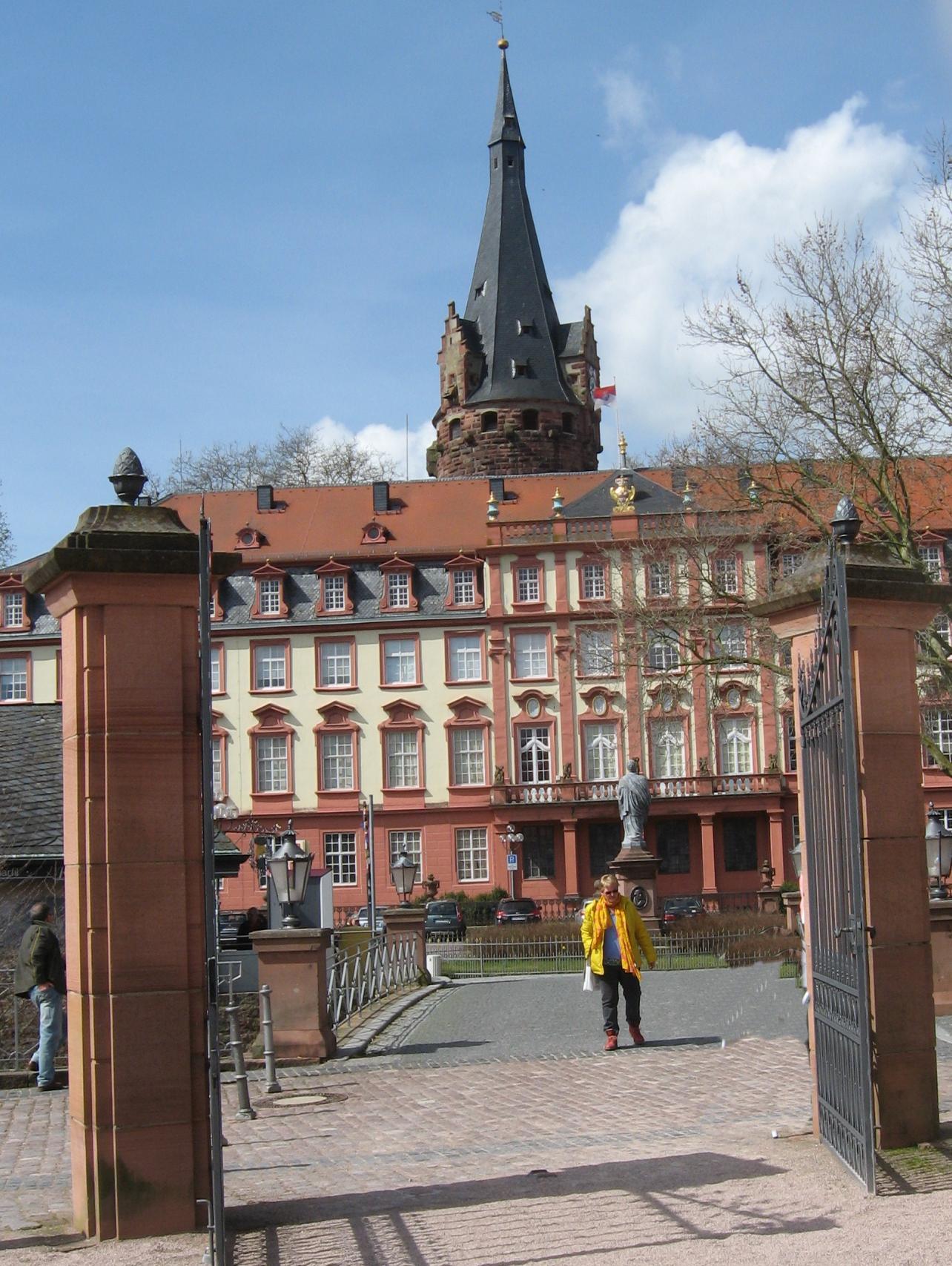 Das Schloss in Erbach. Erbach ist die Kreisstadt des Odenwaldkreises.Hier gibt es im Juli ein großes Volksfest, den Erbacher-Wiesenmarkt.