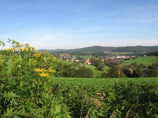 Blick von der Kreidacher-H&ouml;he in Richtung Wald-Michelbach,Aschbach.Nibelungenland Odenwald.